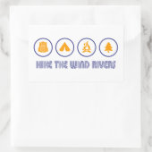 Wind River Mountain Range Rechteckiger Aufkleber (Tasche)