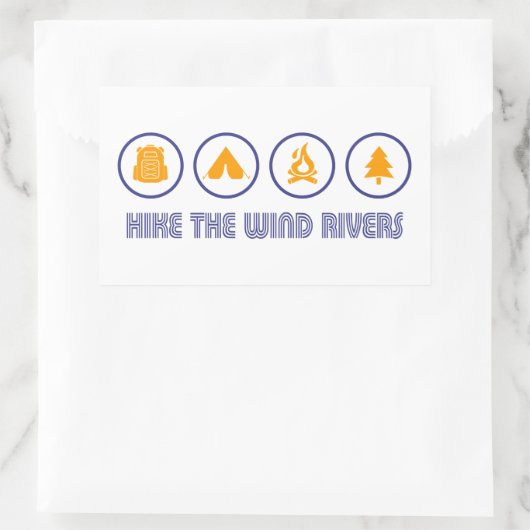 Wind River Mountain Range Rechteckiger Aufkleber (Tasche)