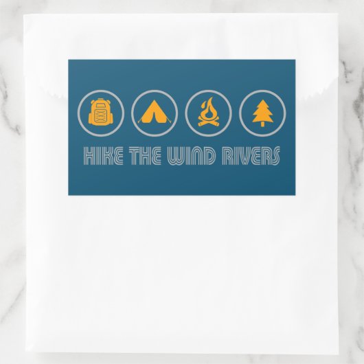 Wind River Mountain Range Rechteckiger Aufkleber (Tasche)