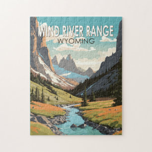 Wind River Range Wyoming Reise Kunst Vintage Puzzle