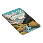 Wind River Range Wyoming Travel Art Vintag Magnet (Rechte Seite)