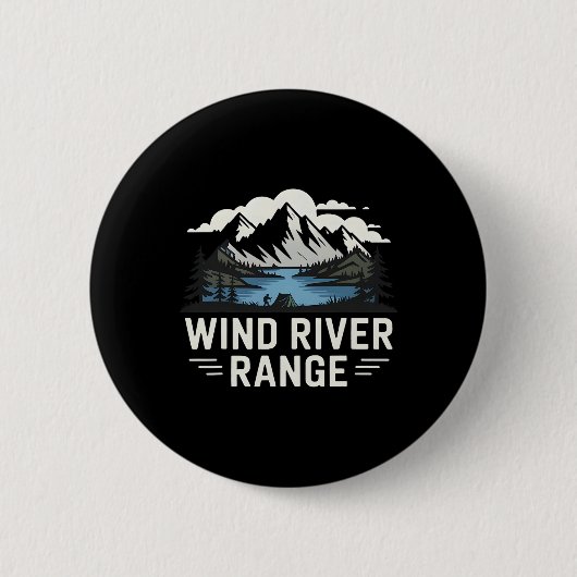 Wind Rivers Range Wandern Camping Klettern Wildnis Button (Vorderseite)