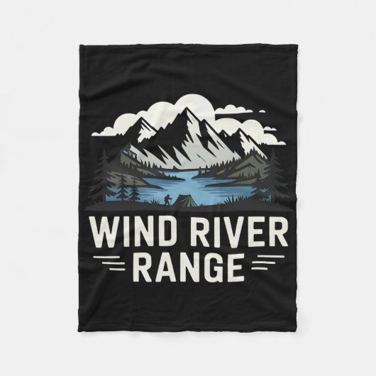 Wind Rivers Range Wandern Camping Klettern Wildnis Fleecedecke (Vorderseite)