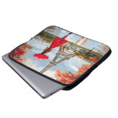 Wind Romance Paris Chic Walk Laptopschutzhülle (Vorne Knopf)