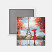 Wind Romance Paris Chic Walk Magnet (Vorderseite/Rückseite)
