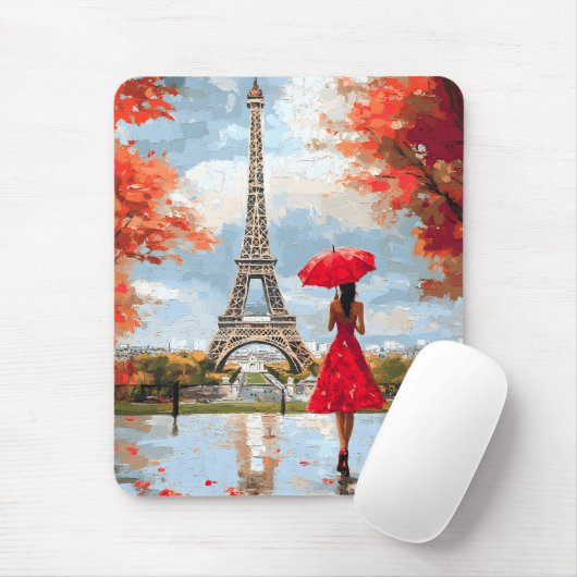 Wind Romance Paris Chic Walk Mousepad (Mit Mouse)
