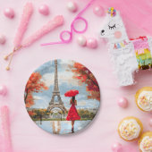 Wind Romance Paris Chic Walk Pappteller (Party)