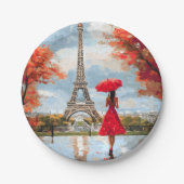 Wind Romance Paris Chic Walk Pappteller (Vorderseite)