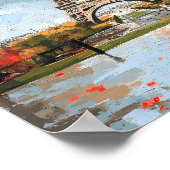 Wind Romance Paris Chic Walk Poster (Ecke)