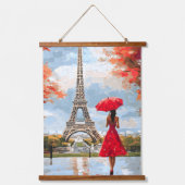 Wind Romance Paris Chic Walk Wandteppich Mit Holzrahmen (Vorderseite)
