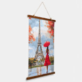 Wind Romance Paris Chic Walk Wandteppich Mit Holzrahmen (Gewinkelt)