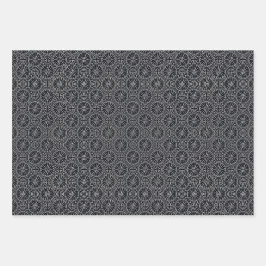 Wind Rose Compass Muster Geschenkpapier Set (Vorderseite 2)