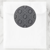 Wind Rose Compass Muster Runder Aufkleber (Tasche)