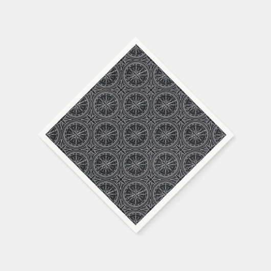 Wind Rose Compass Muster Serviette (Ecke)