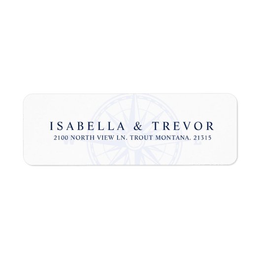 Wind Rose Compass Nautic | RÜCKSENDEADRESSE (Vorne)