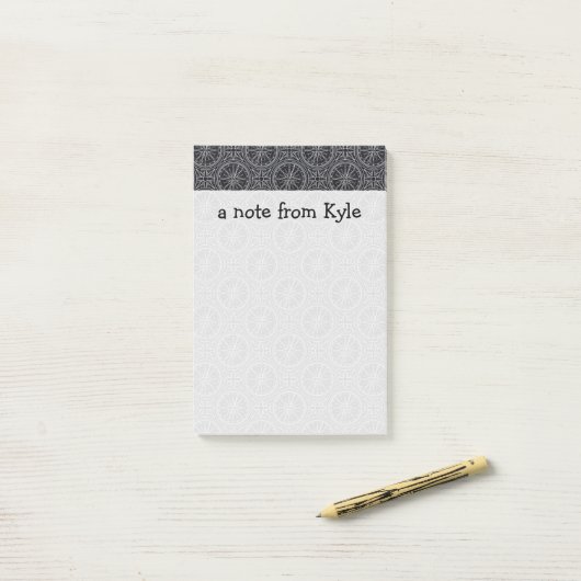 Wind-Rosen-Kompass-Muster | addieren Ihren Namen Post-it Klebezettel (Auf Schreibtisch)