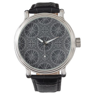 Wind-Rosen-Kompass-Muster Armbanduhr