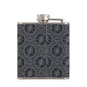 Wind-Rosen-Kompass-Muster Flachmann (Rückseite)