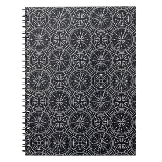 Wind-Rosen-Kompass-Muster Notizblock (Vorderseite)