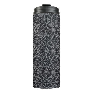 Wind-Rosen-Kompass-Muster Thermosbecher