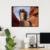 "Wind Runner", Wild-Stallion Poster Print (Heimbüro)
