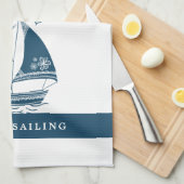 Wind Sailing Tribal Design Geschirrtuch (Viertel Falte)