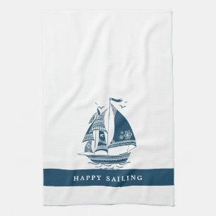 Wind Sailing Tribal Design Geschirrtuch