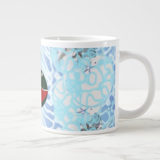 Wind Santa Claus Sock Jumbo-Tasse (Rechts)