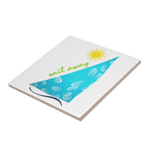 Wind, Segeln und Sonne Fliese