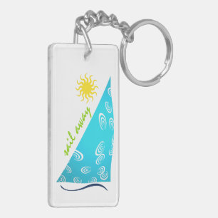 Wind, Segeln und Sonne Schlüsselanhänger