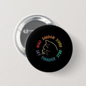 Wind Shadow River Star Thunder Sky Cat Fell Pull Button (Vorne & Hinten)