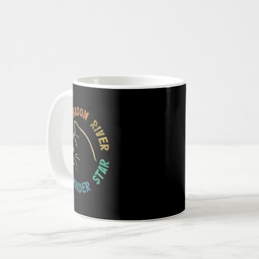 Wind Shadow River Star Thunder Sky Cat Fell Pull Kaffeetasse (Vorderseite Links)