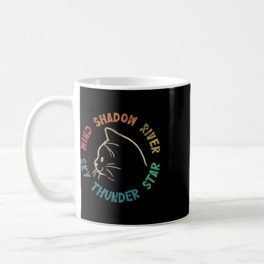 Wind Shadow River Star Thunder Sky Cat Fell Pull Kaffeetasse (Links)