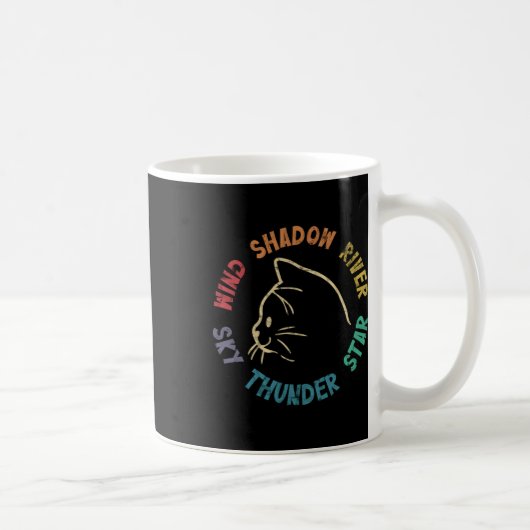 Wind Shadow River Star Thunder Sky Cat Fell Pull Kaffeetasse (Rechts)