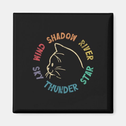 Wind Shadow River Star Thunder Sky Cat Fell Pull Magnet (Vorne)