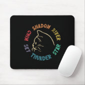 Wind Shadow River Star Thunder Sky Cat Fell Pull Mousepad (Mit Mouse)