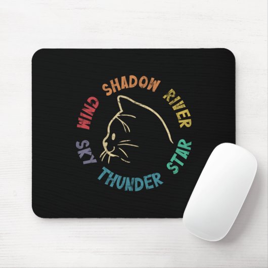 Wind Shadow River Star Thunder Sky Cat Fell Pull Mousepad (Mit Mouse)