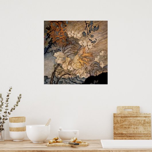 "Wind Sprites" von Arthur Rackham Poster (Küche)