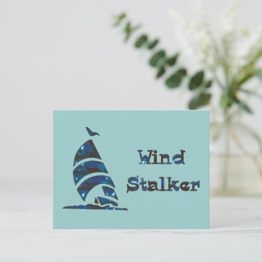 Wind Stalker Postkarte (Stehend Vorderseite)