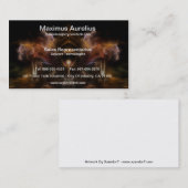 Wind Storm Fraktal Art Business Card Visitenkarte (Vorne/Hinten)
