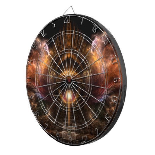 Wind Storm Fraktal Art Dart Board Dartscheibe (Vorderseite rechts)