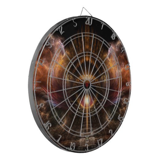 Wind Storm Fraktal Art Dart Board Dartscheibe (Vorderseite Links)