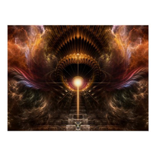 Wind Storm Fraktal Art Perfekt Poster (Vorderseite)