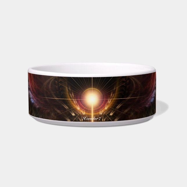 Wind Storm Fraktal Art Pet Bowl Napf (Vorderseite)
