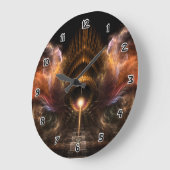 Wind Storm Fraktal Art Wall Clock Große Wanduhr (Winkel)