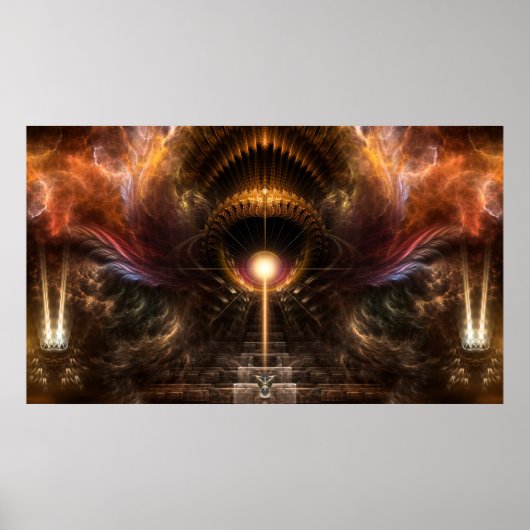 Wind Storm Fraktal Art Wander-Poster II Poster (Vorne)