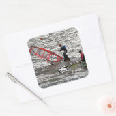 WIND SURFEN QUADRATISCHER AUFKLEBER (Umschlag)