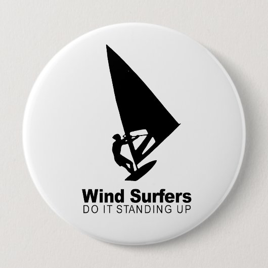 Wind Surfer machen es im Stehen Button (Vorderseite)