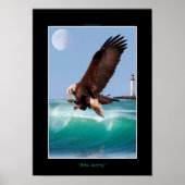WIND SURFING Bald Eagle Art Poster (Vorne)