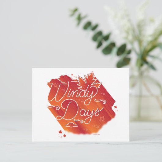 Wind Tage / Postkarte (Stehend Vorderseite)